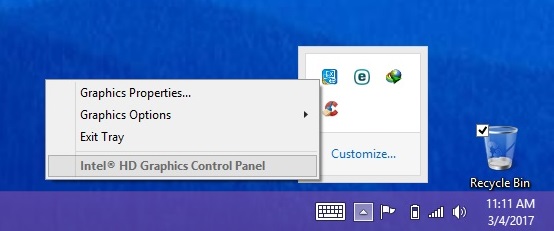 Re: Intel HD Graphics Control Panel grayed out. How do I ...
