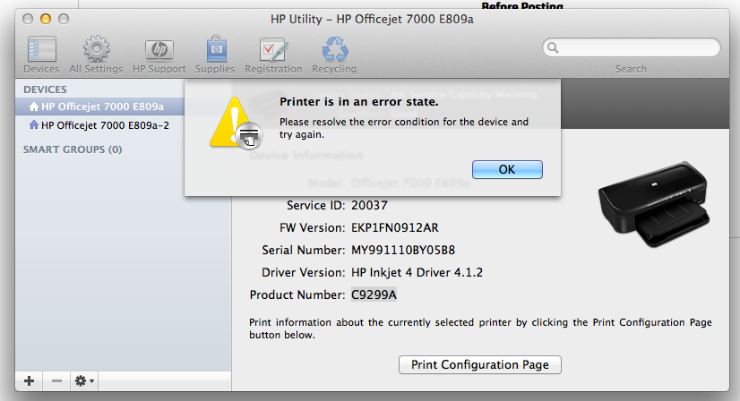 Image result for printer in error state HP
